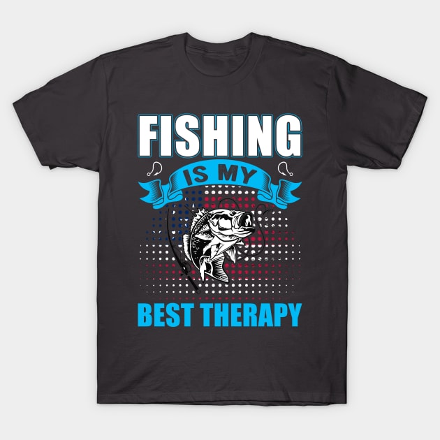 Fishing is My Best Therapy T-Shirt by Folkbone